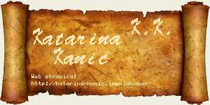 Katarina Kanić vizit kartica
